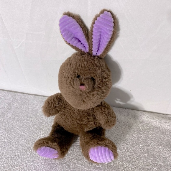 Super Soft Brown Purple Bunny Rabbit Plush Toy Stuffed Animal - Picture 10 of 10